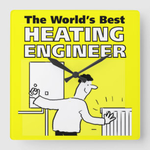 Best Heating Engineer or Plumber Square Wall Clock