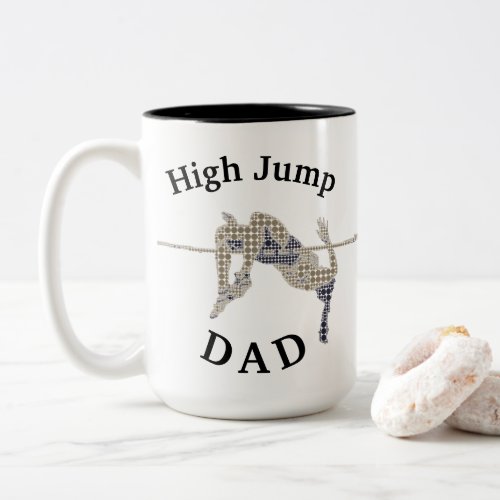 Best High Jump DAD Ever Fathers Sports Two_Tone Coffee Mug