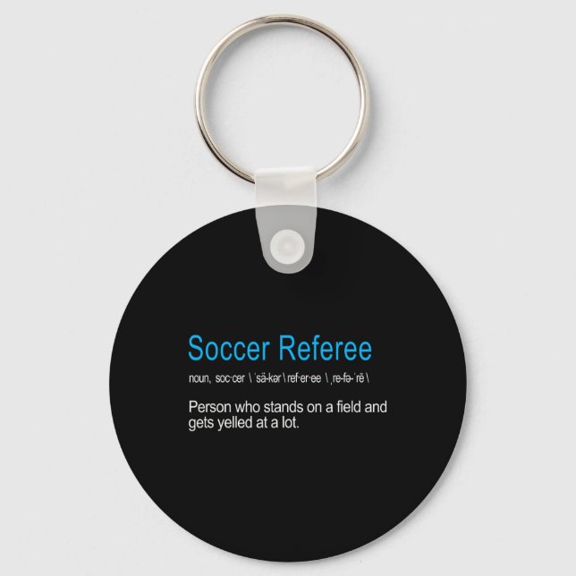 Best Hilarious Soccer Referee Definition Funny Gif Keychain (Front)