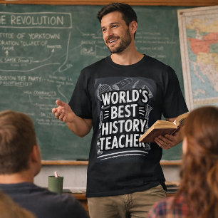 Best History Teacher Chalkboard Design T-Shirt