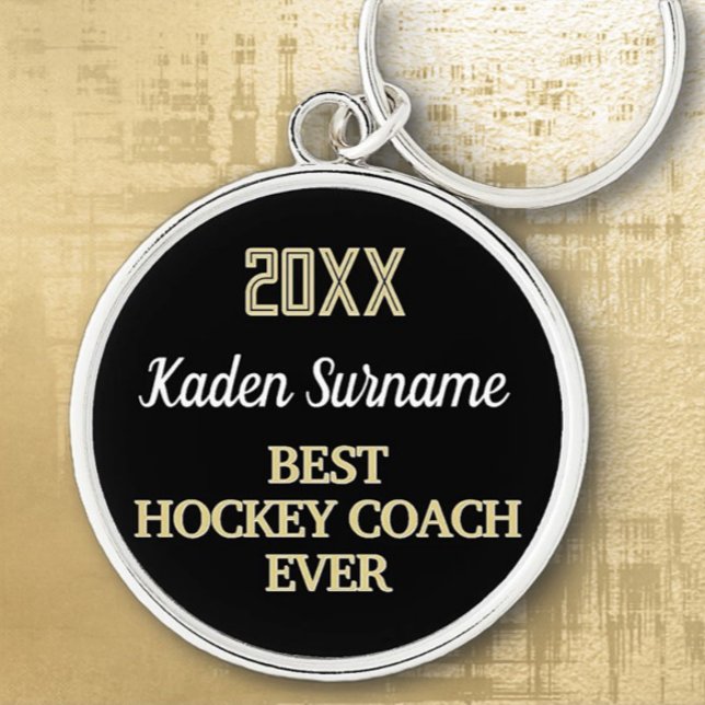 Best Hockey Coach Award Keychain (Creator Uploaded)