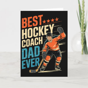 Best Hockey Coach Dad Ever Father's Day For Dad Card