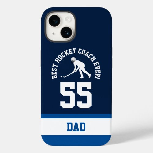 Best Hockey Coach Ever I Sports Team Jersey Number Case_Mate iPhone 14 Case