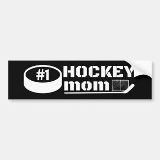 Best hockey mom bumper sticker number 1 black