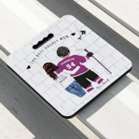 Best Hockey Mom | Purple & White Monogram Jersey 