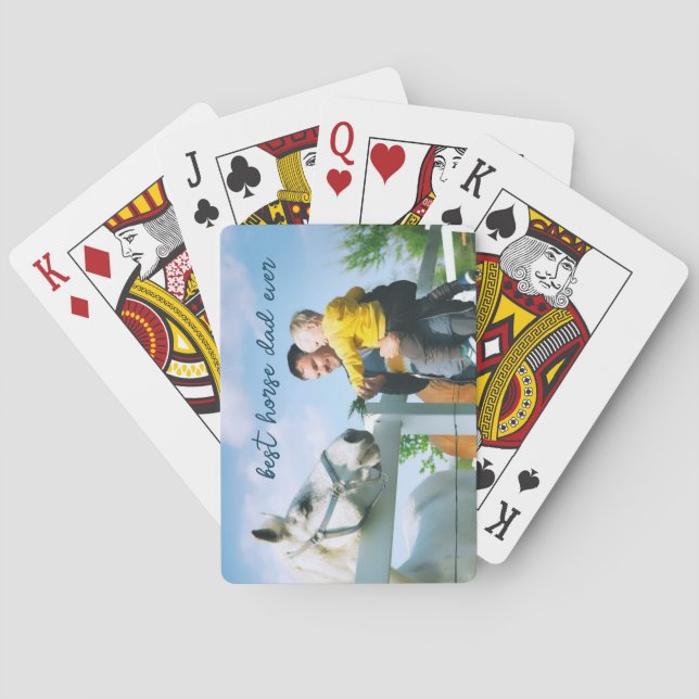 Best Horse Dad Ever Father's Day Poker Cards (Back)