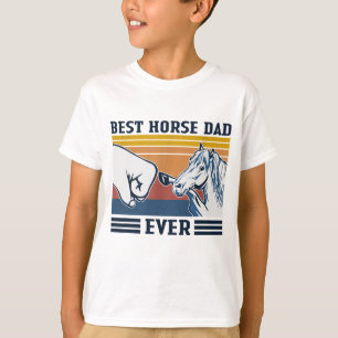 Best Horse Dad Ever Funny Horse Lover Vintage Fath T-Shirt