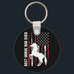 Best Horse Dad Ever Riding Cowboy Horseback Father Keychain<br><div class="desc">Best Horse Dad Ever Riding Cowboy Horseback Fathers Day</div>