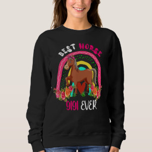 Best Horse Gigi Ever Cute Horse Bow Tie Farm Mothe Sweatshirt