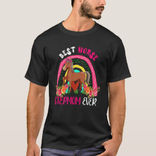 Best Horse Stepmom Ever Cute Horse Bow Tie Farm Mo T-Shirt