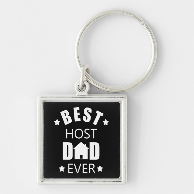 Best host dad ever happy fathers day gift ideas keychain (Front)