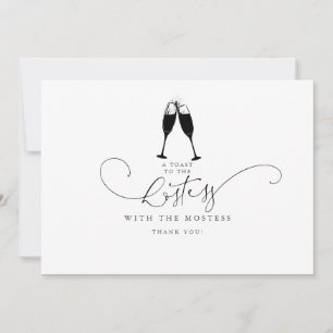 Best Hostess Mostess Cute Minimalist Thank You