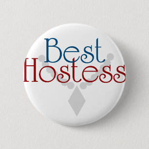 Best Hostess Pinback Button