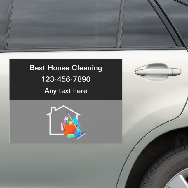 Best House Cleaning Advertising Magnetic Car Signs (In Situ)