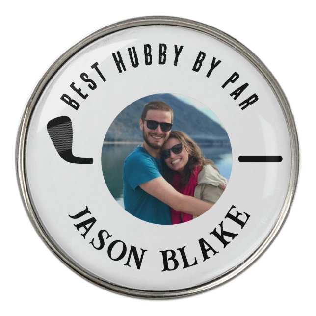 Best Hubby by Par Golf Stick and Ball  Golf Ball Marker (Front)