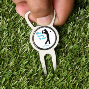Best Hubby By Par Golfer Silhouette Golf Divot Tool