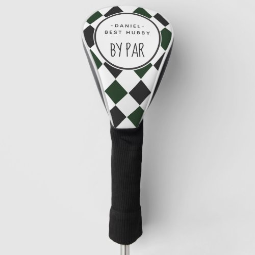 Best Hubby by Par Green Plaid Golf Head Cover