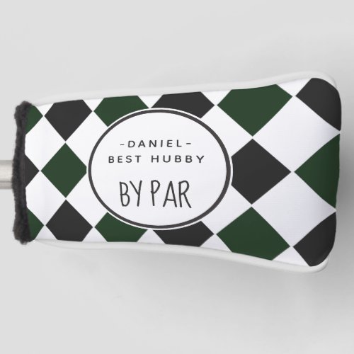 Best Hubby by Par Green Plaid Golf Head Cover
