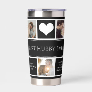 Best Hubby Ever Photo Collage Minimalist  Insulated Tumbler