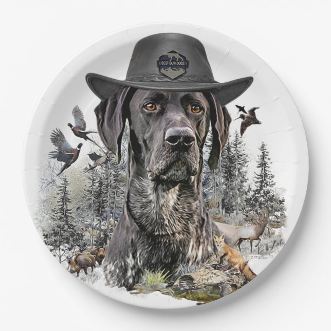 Best Hunting Dogs (GSP)    Paper Plates (Front)
