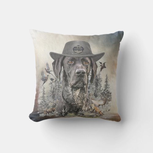 Best Hunting Dogs GSP     Throw Pillow