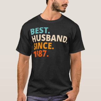Best Hus Since 1987 35th wedding anniversary T-Shirt