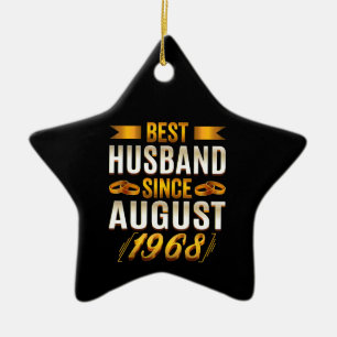 Best Husband 1968 Meaningful 52nd Anniversary Ceramic Ornament