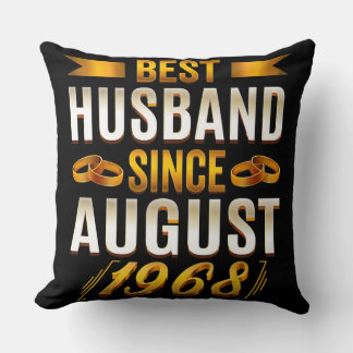 Best Husband 1968 Meaningful 52nd Anniversary Throw Pillow