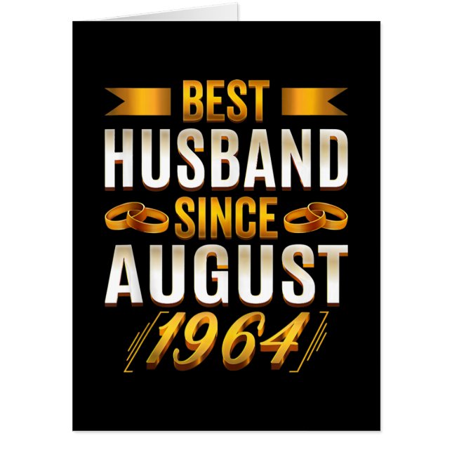 Best Husband Anniversary Wife Husband Card (Front)