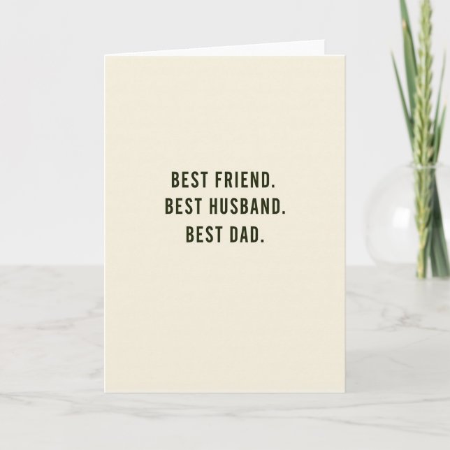 Best Husband Best Friend Dad Card (Front)