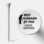 Best Husband by Par Simple With Custom Text Golf Tees<br><div class="desc">Surprise your husband with this unique and thoughtful personalized Golf Tees! This Golf Tees is the perfect gift for golf enthusiasts, featuring the heartfelt phrase "Best Husband By Par" and customized text. Whether it’s for an anniversary, birthday, Valentine’s Day, or just to show your love, this keepsake is sure to...</div>