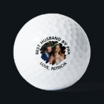 Best Husband by Par with Custom Photo & Text Golf Balls<br><div class="desc">Surprise your husband with this unique and thoughtful personalized golf ball! This golf ball is the perfect gift for golf enthusiasts, featuring the heartfelt phrase "Best Husband By Par" and customized with your name and a cherished photo. Whether it’s for an anniversary, birthday, Valentine’s Day, or just to show your...</div>