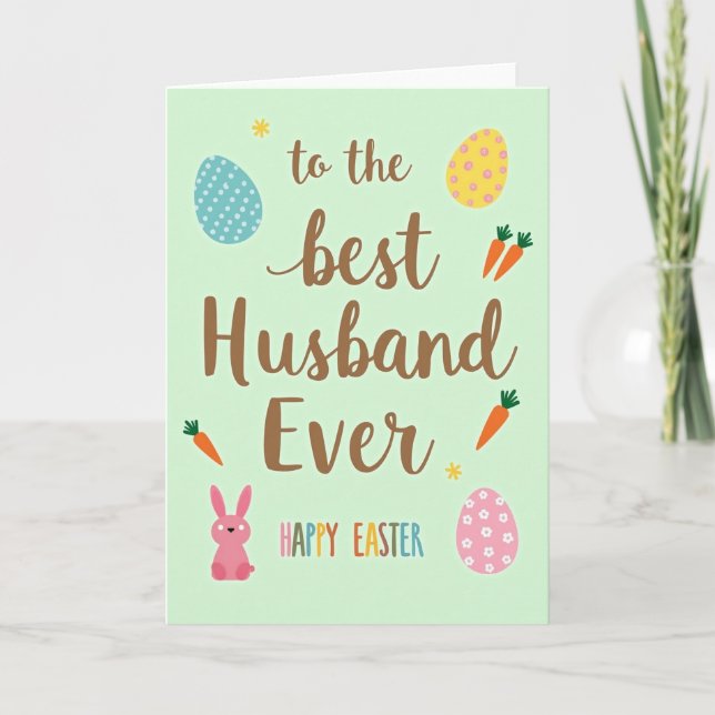 Best Husband Easter Day Card (Front)