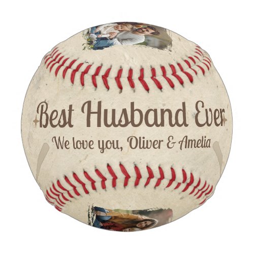 Best Husband Ever 2 Photo Keepsake Gift Baseball