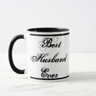 Best Husband Ever Black script White Mug