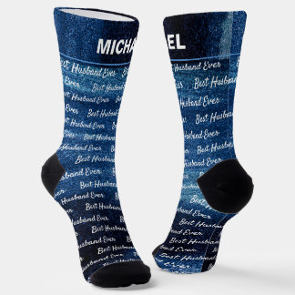 Best Husband Ever | Blue Dream Abstract  Socks
