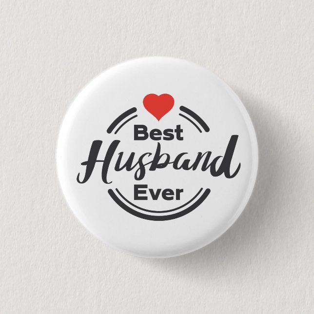 Best husband ever button (Front)