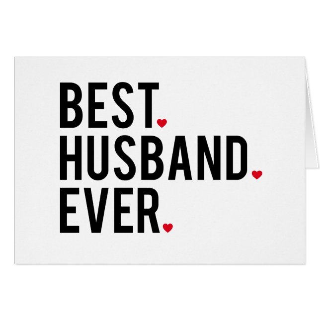 Best husband ever cards (Front Horizontal)