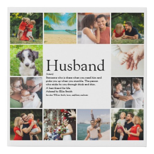 Best Husband Ever Definition 12 Photo Modern Faux Canvas Print