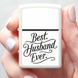 BEST. HUSBAND. EVER. Elegant Minimalist Art Zippo Lighter