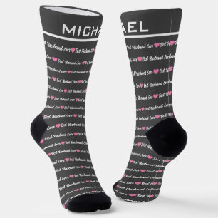 Best Husband Ever Elegant Monogram Socks