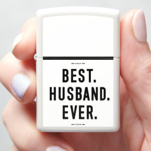 BEST. HUSBAND. EVER. Elegant Typography Art Piece Zippo Lighter