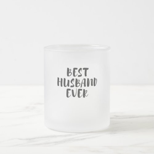 Best husband ever frosted glass coffee mug