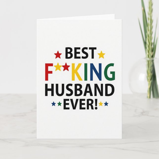 Best Husband Ever Funny Card (Front)