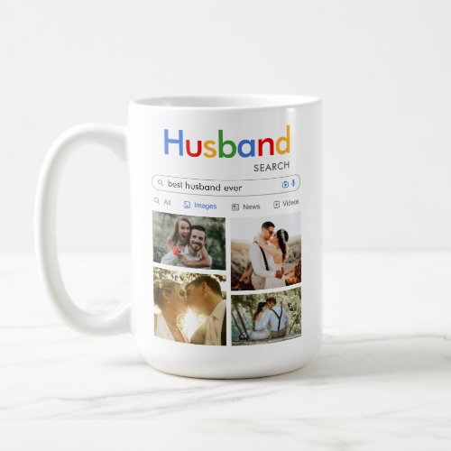 Best Husband Ever Funny Search  4 Photo Collage Coffee Mug