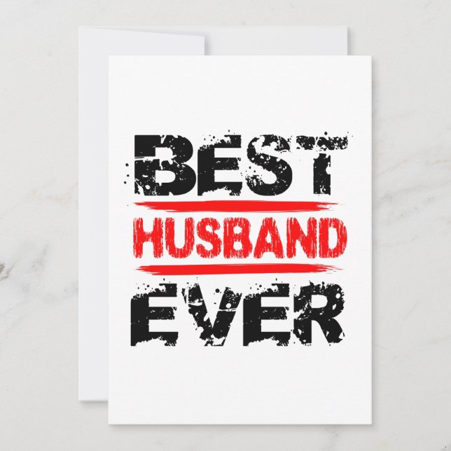 Best HUSBAND Ever Grunge Style Red and Black Z807 (Front)