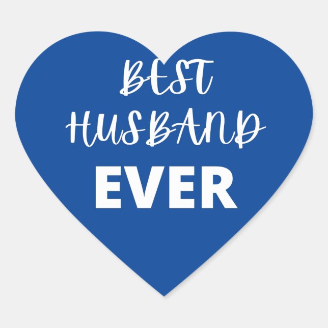 Best Husband Ever Heart Sticker (Front)