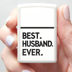 BEST. HUSBAND. EVER. Modern Love Typography Zippo Lighter
