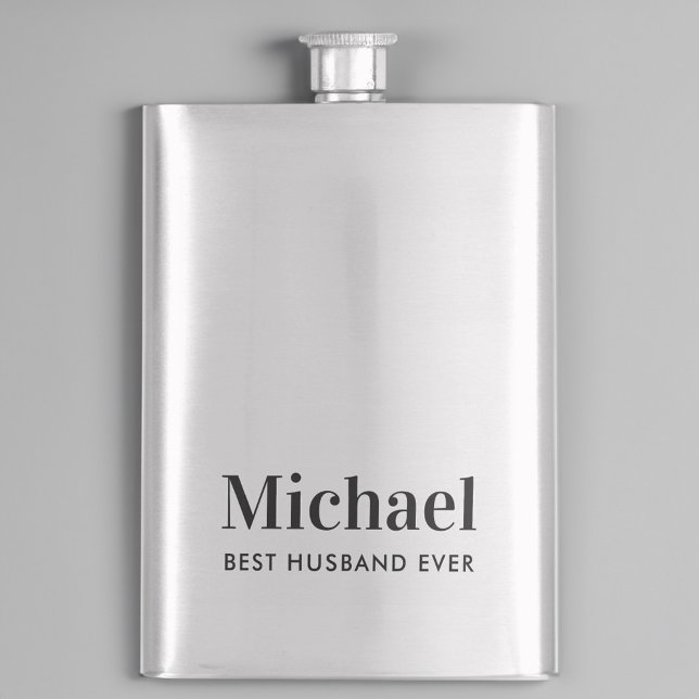 Best Husband Ever Monogram Flask (Creator Uploaded)