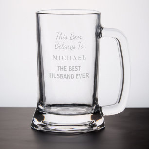 Best Husband Ever Personalized Beer Stein